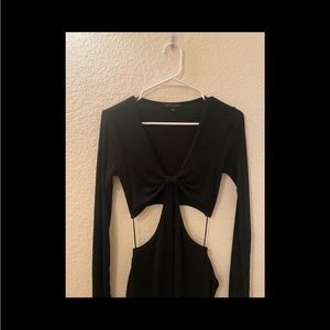 Black dress with a bow in the back